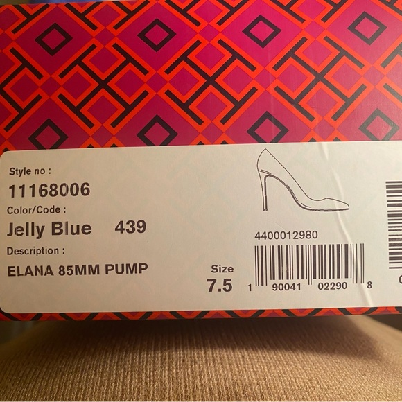 Tory Burch Elana Suede Pumps in Jelly Blue Size 7.5 - Picture 3 of 4